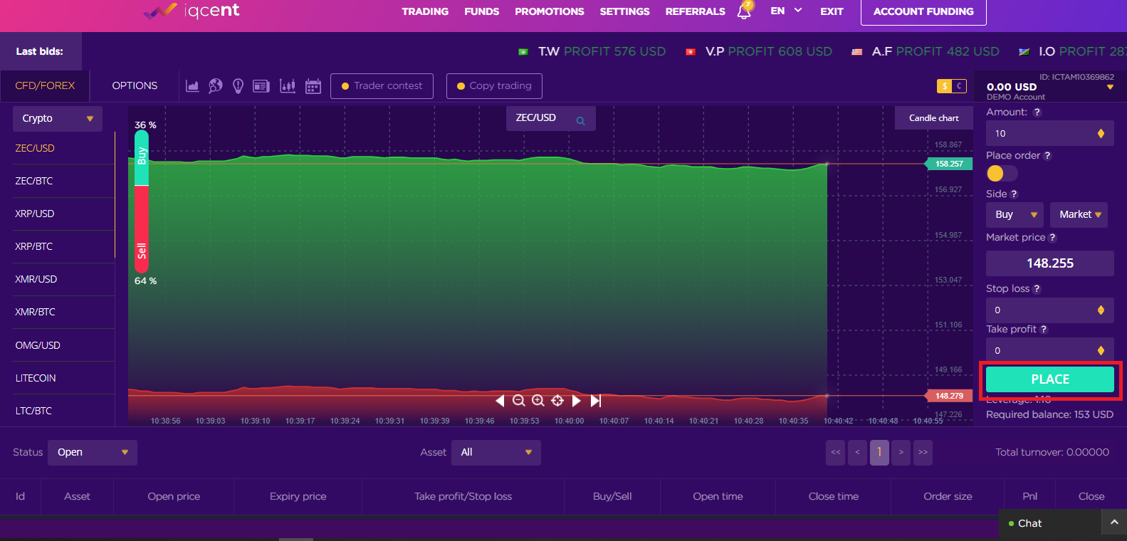 Frequently Asked Questions (FAQ) of Trading in IQcent Frequently Asked Questions (FAQ) of Trading in IQcent
