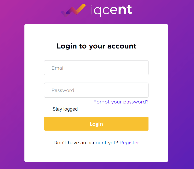 How to Open Account and Sign in to IQcent