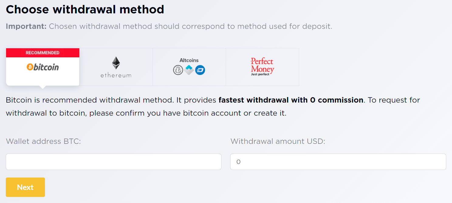 วิธีการถอนเงินจาก IQcent? วิธีการถอนเงินจาก IQcent?